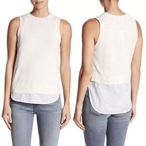 Brochu Walker Beige Knit The Loreen Looker Layered Tank Women's Size Small